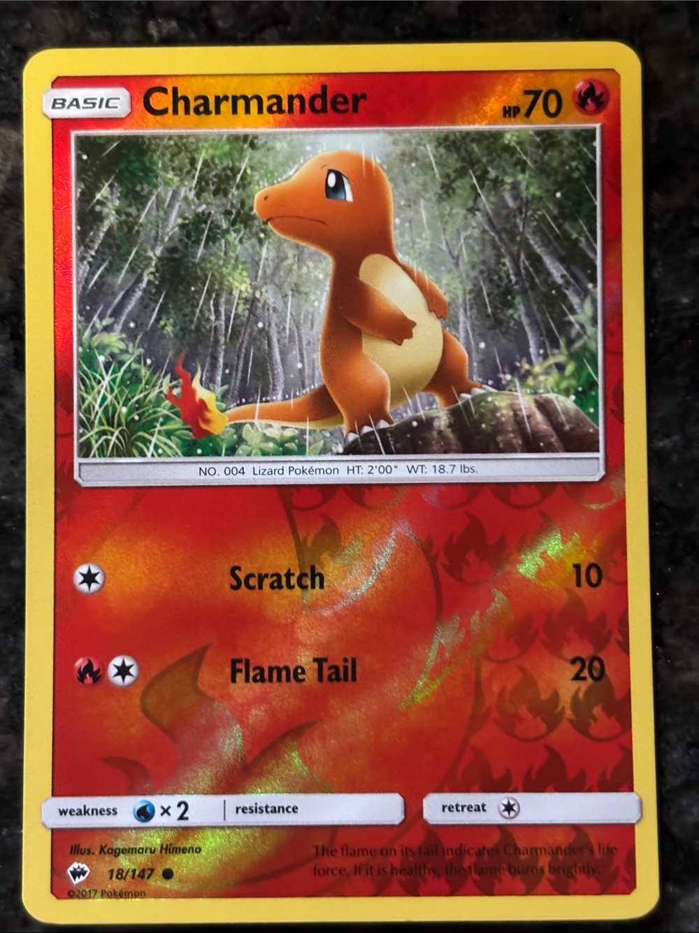 🔥 Charmander Reverse Hollow Pokémon Card 🔥